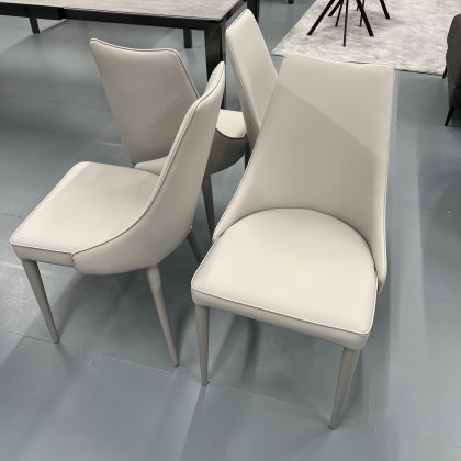4 x Bontempi Casa Clara dining chairs 4090 - covered in TR516 faux leather 4 x Bontempi Casa Clara dining chairs 4090 - covered in TR516 faux leather
