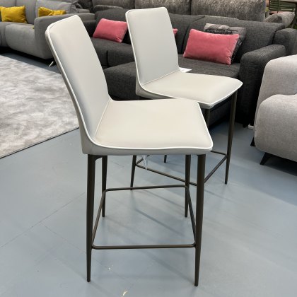 2 x Bontempi Casa Nata low barstools - covered in TR516 faux leather 2 x Bontempi Casa Nata low barstools - covered in TR516 faux leather