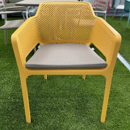 Nardi Net outdoor dining chair seat pad Set of 4 in Grey Stone Nardi Net outdoor dining chair seat pad Set of 4 in Grey Stone