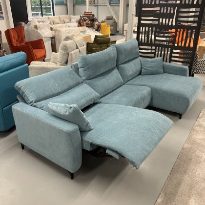 Fama Axel recliner sofa with chaise right - covered in club 43 Fama Axel recliner sofa with chaise right - covered in club 43