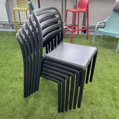 6 x Nardi Costa outdoor dining chairs - antracite