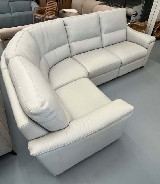 Milan leather corner sofa