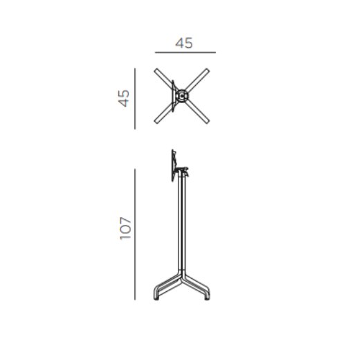 Nardi Frasca outdoor High Folding table base