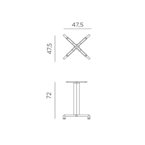 Nardi Fiore outdoor table base dimension