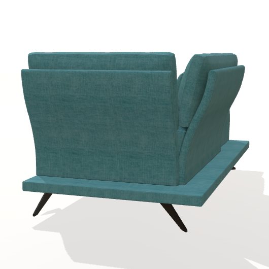 Fama Oasis HS1 left arm chaise module - back side view