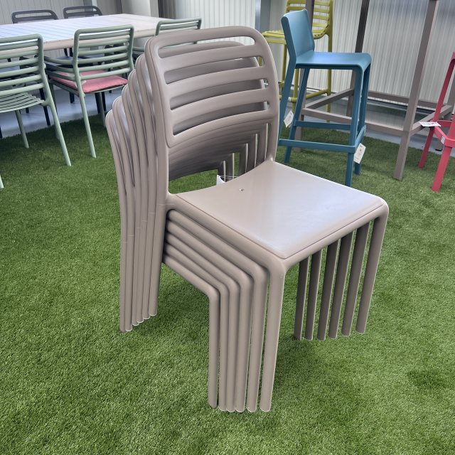 6 x Nardi Costa outdoor dining chairs - tortora in stock