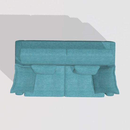 Fama Paradis 2 seater sofa 2B2L - aerial perspective