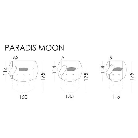 Fama Paradis Moon pullout armchair schematic