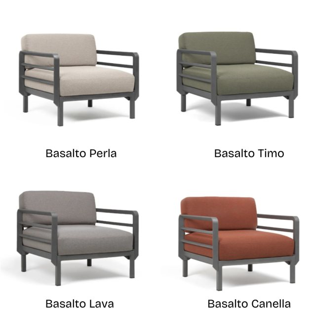 Nardi Maximo armchair - Basalto Sunbrella