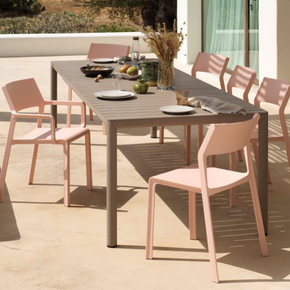 Nardi Tevere compact outdoor extending dining table - tortora