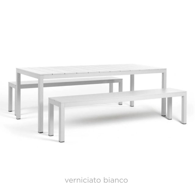 Nardi Rio alu dining set bianco