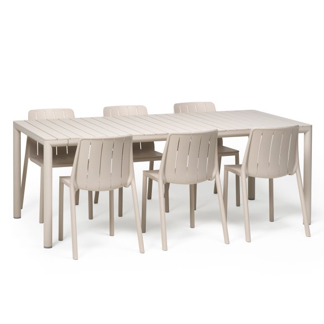 Nardi Tevere outdoor garden extending dining table set corda