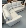 Milan leather corner sofa