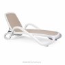 Nardi Alfa outdoor sun lounger bianco/tortora