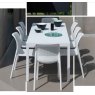 Nardi Rio alu outdoor fixed dining table 210cm white