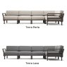 Terra Perla and Terra Lava Maximo 5 corner sofa