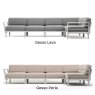 Gesso Perla and Gesso Lava Maximo 5 corner sofa