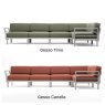 Gesso Canella and Gesso Timo Maximo 5 corner sofa