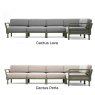 Cactus Perla and Cactus Lava Maximo 5 corner sofa