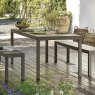 Nardi Rio alu outdoor fixed dining table set with benches