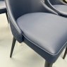 Bontempi Casa 4 x Bontempi Clara dining chairs covered in faux leather cobolt blue